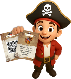 QUESTFY Pirate Theme - Swashbuckling pirate adventure treasure hunt for kids